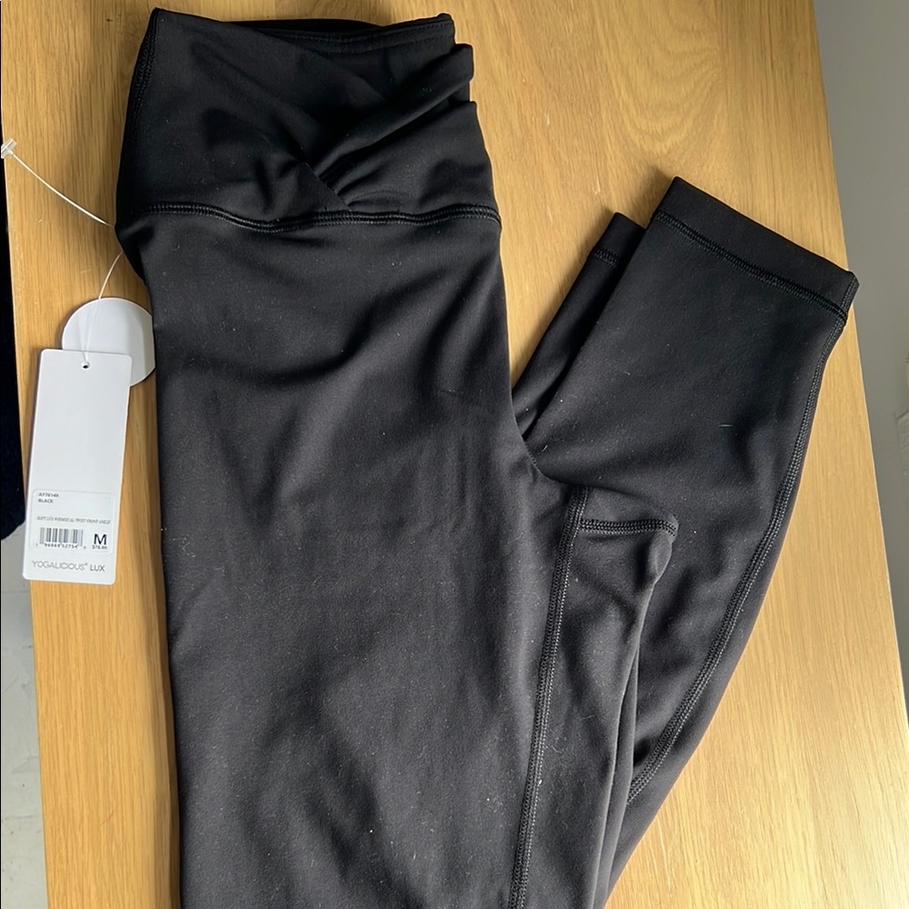 Yogalicious Lux whimsical Ankle Black Leggings size M - Picture 5 of 7